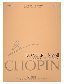 Chopin, Fr?d?ric. Concerto in f minor op.21 for piano and orchestra (version for 1 piano). National Edition vol.14 A 13b