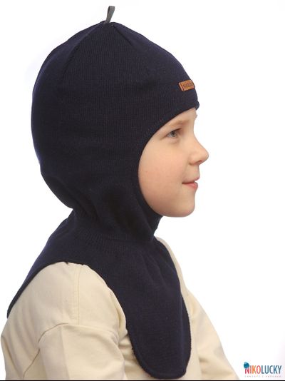 Шапка-шлем 23301-01 х/б подклад, темно-синий р.52-54