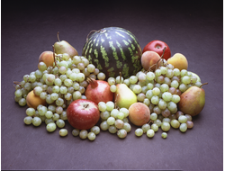 Купить греющую картину с фото арбуз и фрукты