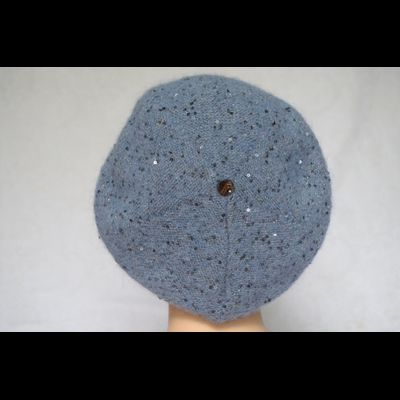 Голубой женский берет с пайетками Vizio Италия 6917