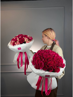 Букет из 51 розы Россия 40см микс