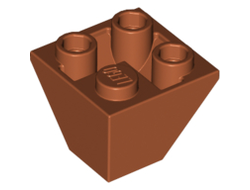 Slope, Inverted 45 2 x 2 Double Convex, Dark Orange (3676 / 6325922)