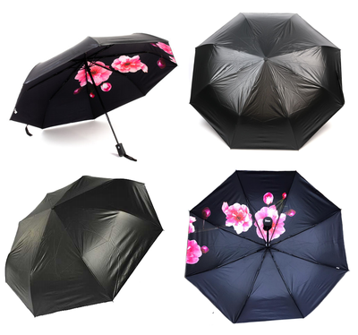 Зонт автоматический с двусторонним куполом Pasio (Принт: небо с облаками, звездное небо, галактика, сакура)