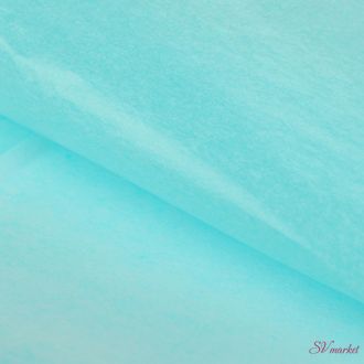 Бумага упаковочная тишью, голубой, 50 х 66 см