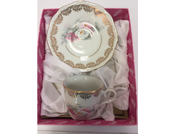 118-1/ Пара: чашка с блюдцем (Чехословакия)