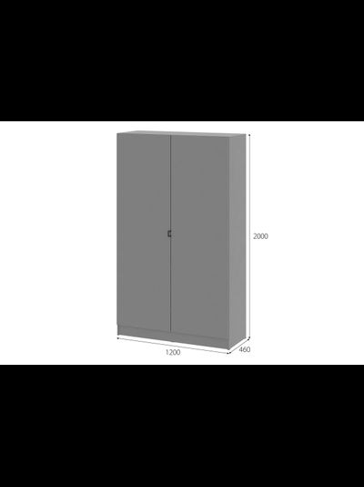 Энни 1200 шкаф двустворчатый распашной Графит