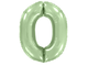 Цифра фольгированная Оливковый пастель 102 см.