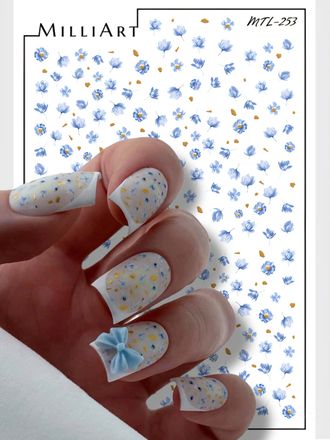 Слайдер-дизайн MilliArt Nails Металл MTL-253 Золото