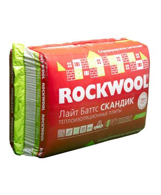 Базальтовый Утеплитель RockWool Лайт Баттс Скандик 800х600х100 (0,288м3) 2,88м2