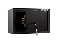 Сейф мебельный BRABIX "SF-200KL", 200х310х200 мм, ключевой замок, черный, 291144