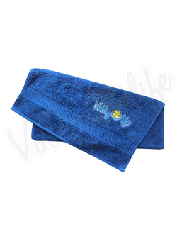 Полотенце маленькое синее