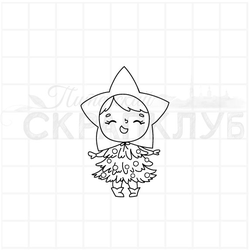 ФП штамп "девочка-елочка"