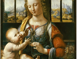 Картина обогреватель, репродукция Леонардо да Винчи Мадонна с гвоздикой.