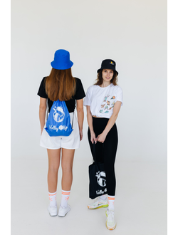 Рюкзак синий "Мяч рисованный"