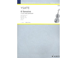 Ysaye, Eugène 6 sonates op.27 et une etude posthume für Violine solo