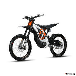 Электромотоцикл WHITE SIBERIA SUR-RON X Light bee 6000W серебро