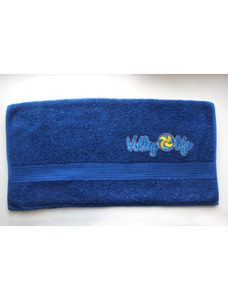 Полотенце большое синее