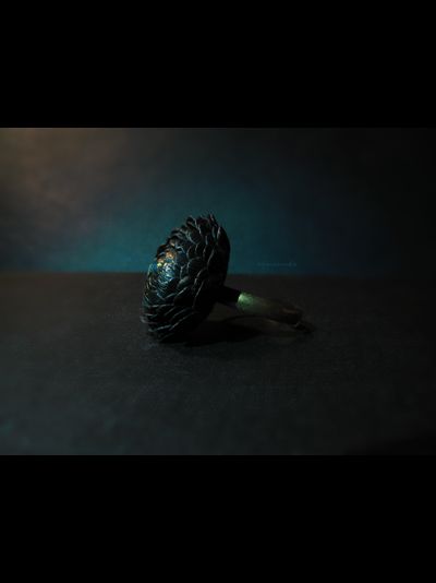 Кольцо-цветок в готическом стиле &quot;Око Ворона&quot;, по мотивам сериала &quot;Рейвенсвуд&quot;