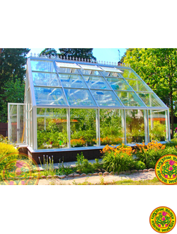 Зимняя теплица Владимир с двускатной крышей 5000 на 7000