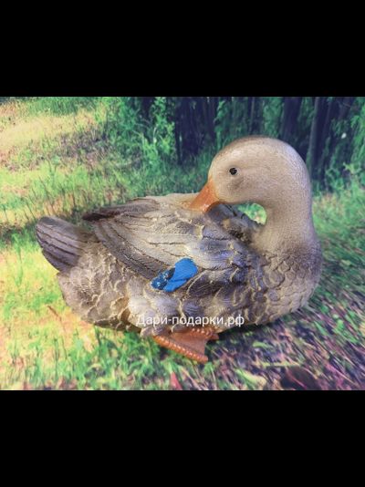 Утка - символ удачи!!!  13*20см   0,3кг   полистоун Россия 847//012684