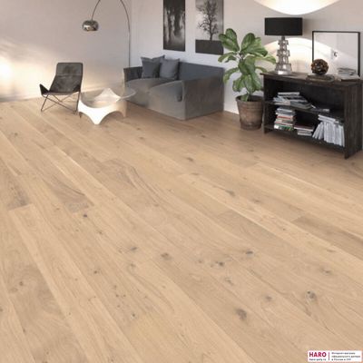 Паркетная доска Haro Дуб Пуро Белый Универсал 537548 1-пол масло