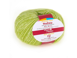 Пряжа для вязания  Фиджи Троицкой фабрики20% мериносовая шерсть, 60% хлопок, 20% акрил моточки по 50 грамм длина нити 95 метров цвет зеленый  8354