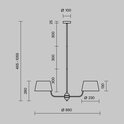 Подвесной светильник Modesto, MOD360PL-06B