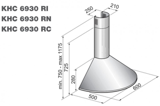 Вытяжка Korting  KHC 6930 RI