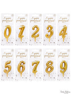 Свеча тортовая цифра "Универсальная. Золотая"