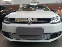 Защита радиатора Volkswagen Jetta VI 2010-2014 chrome PREMIUM