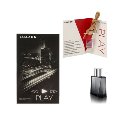 Автоароматизатор подвесной в бутылке в открытке "Luazon Play", парфюм