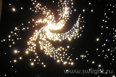 Потолок ЗВЁЗДНОЕ НЕБО. Анимационный фибероптический эффект ГАЛАКТИКА