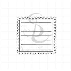 Штамп марка с разлиновкой для записей