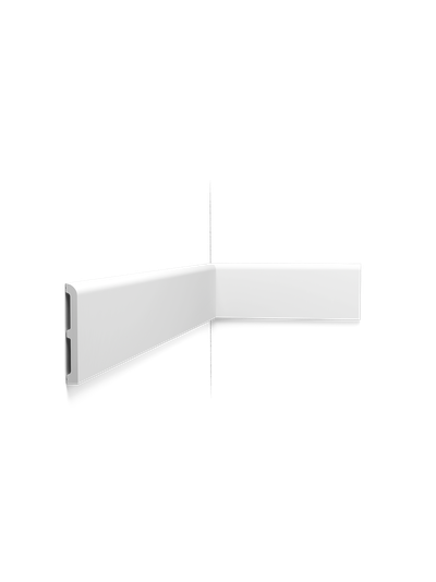 Плинтус ORAC Decor SX184, дюрополимерный, влагостойкий, ударопрочный, под покраску, длина 2 метра