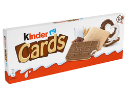 Вафельное Печенье Kinder Cards 128 гр