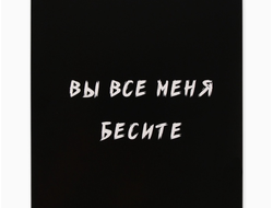 Ежедневник А5, 80 листов в тонкой обложке «Вы все меня бесите»
