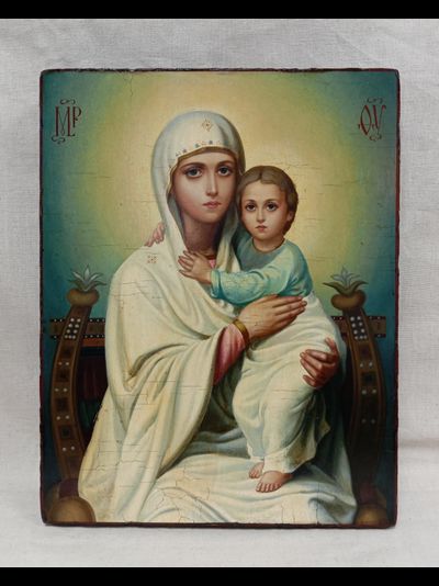 Дарующая (Богородица). Рукописная икона Божией Матери.