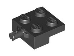 Plate, Modified 2 x 2 with Wheel Holder, Black (4488 / 448826 / 6092658 / 6371450 / 6482959)