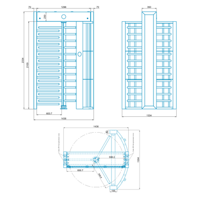 Турникет ПОЛНОРОСТОВОЙ БЛОКПОСТ СТ 1A серия СПЕКТР Z