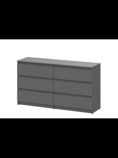 Денвер Комод с ящиками (1,38м) Графит серый