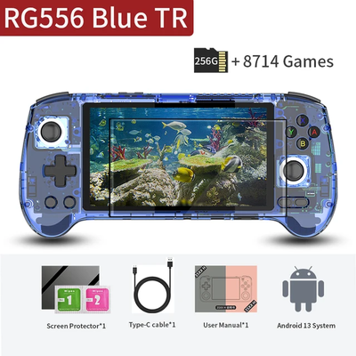 Портативная игровая консоль ANBERNIC RG556  128Gb+256Gb. Цвет синий.