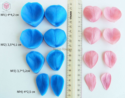 Набор вайнеров и каттеров "Лепесток пионовидной розы"