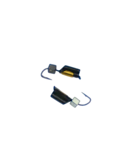 30-52-105/ Мормышка вольфр. "Народная" "СТОЛБИК" с коронкой  Ø3 вес 0,7гр. кубик платина (гематит) (уп-ка 10шт.)