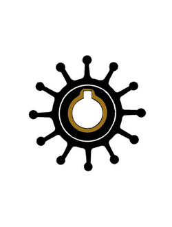 Импеллер посадка шпонка Ancor 3414 Ø57/20x31,5мм 12 лопастей для помпы охлаждения двигателя из чёрного неопрена