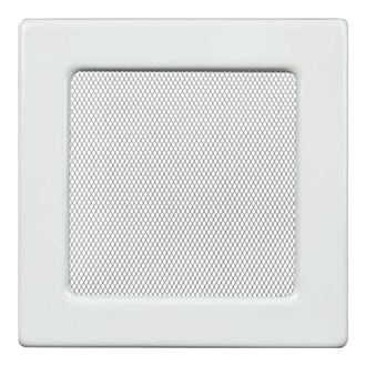 Решетка вентиляционная FireWay, 17x17 см, для камина, белая