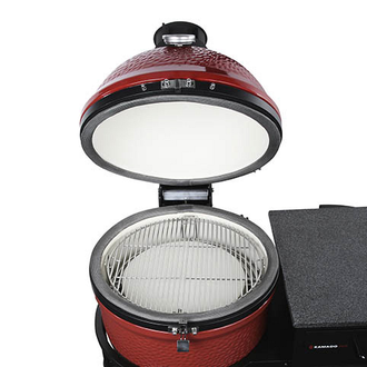 Керамический гриль KAMADO JOE CLASSIC II СО СТОЛОМ-ТЕЛЕЖКОЙ