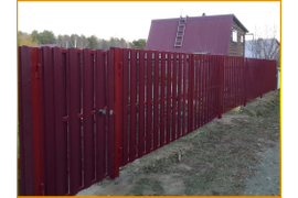 Забор из евроштакетника - Сибиряк