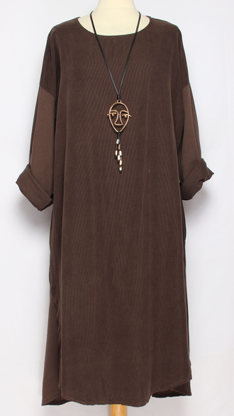 Платье Бохо "Лепесток " вельветовое графит, мокко, шоколад, малахит до р.50