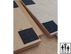 Помост для художественной гимнастики 13.7х13.7 м, не влагостойкая фанера, шип паз из фанеры DNN