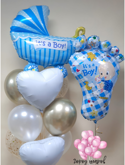 set-1-vypiska-iz-roddoma-malchik+доставка Краснодар, шарики с гелием недорого, спасибо за внука